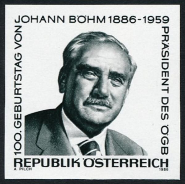 ANK 1867 Ph Phasendrucke "100. Geb. Johann Böhm" 1986 ungezähnt