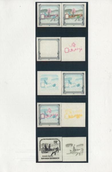 ANK 2130 Ph U / 2132 Ph U 1992 "Volksbrauchtum und volkskundliche Kostbarkeiten" ungezähnte Phasendrucke