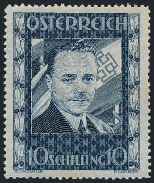 ANK 0588 "Dolfuß" 10 Schilling 1936 - Mint Condition
