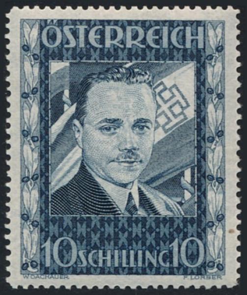 ANK 0588 "Dolfuß" 10 Schilling 1936 - Mint Condition