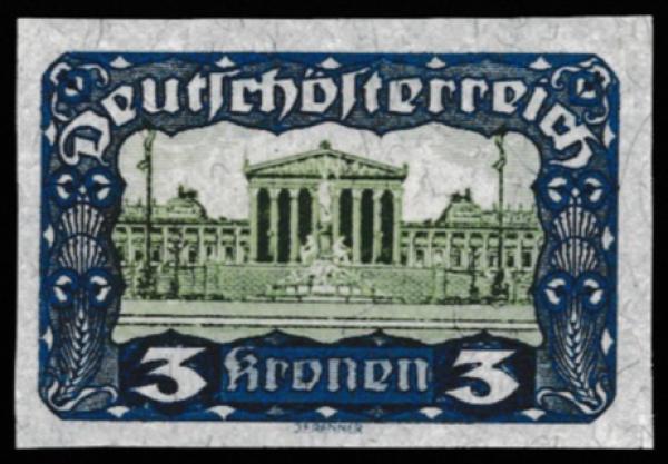 ANK 0234 P 3 Kronen Unperforated (*)