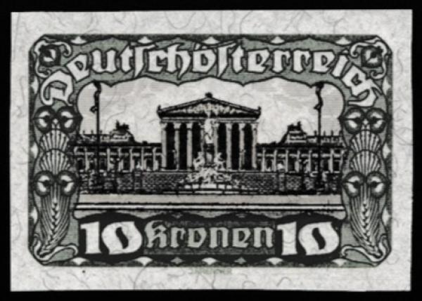 ANK 0290 P 10 Kronen Unperforated (*)