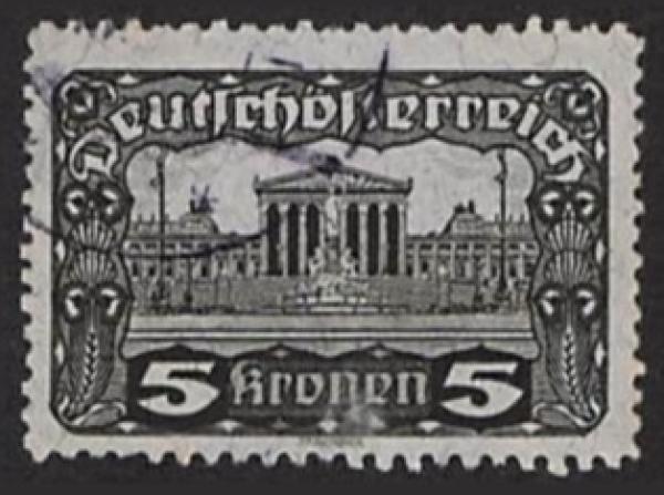 ANK 288 C Deutsch Österreich 5 Kronen Parlament 1919/21
