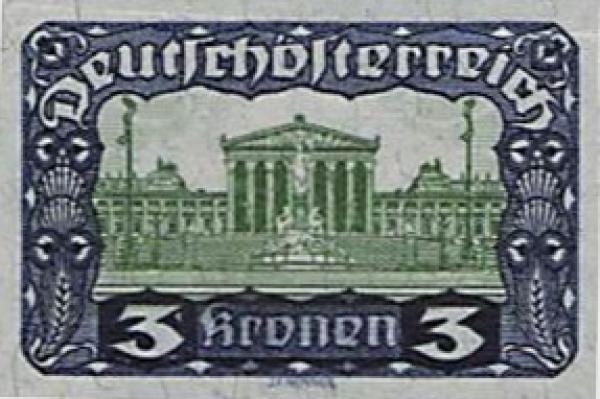 ANK 0334 P 3 Kronen ungezähnt (*)