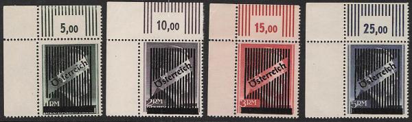 ANK (9)-(12) 1-5 RM nicht verausgabt Eckrandstücke oben