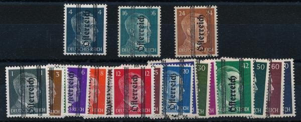 ANK 674 - 692 Grazer Aushilfsausgabe 1945 alle Werte, Top Werte geprüft