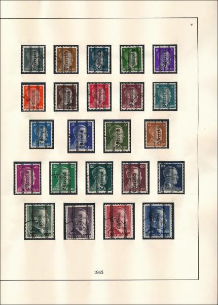 ANK 674 - 692 Grazer Aushilfsausgabe 1945 alle Werte, gestempelt