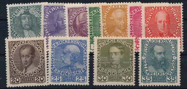 ANK 0139 x - 149 x Thronjubiläum Kaiser Franz Joseph 1913