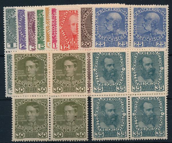 ANK 0139 x - 149 x Thronjubiläum Kaiser Franz Joseph 1913 - 4er Blocks