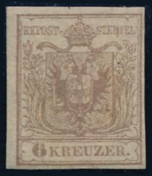 ANK 0004 M III a 6 Kreuzer 1850/1854 (*)