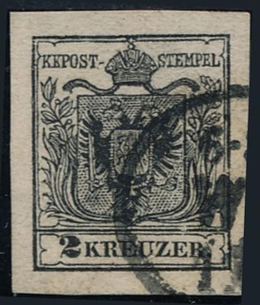 ANK 002 Type M III 2 Kreuzer 1850/54