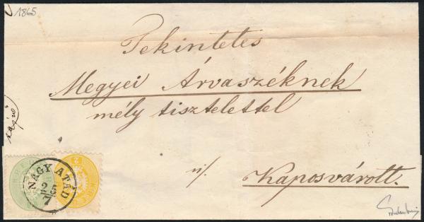 ANK 024 and 025 on cover 1863 + 1864