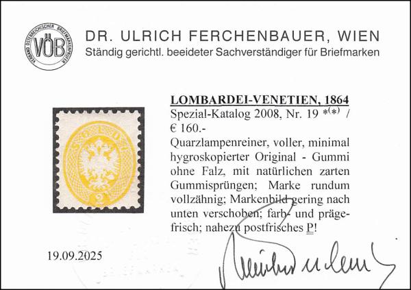 ANK LV 019 2 Soldi 1864 postfrisch