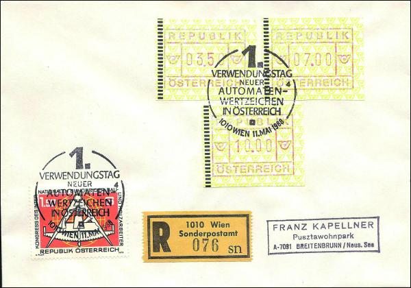 ATM envelope 1986