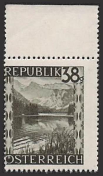 ANK 0756 a 38 Groschen 1945 oberes Randstück