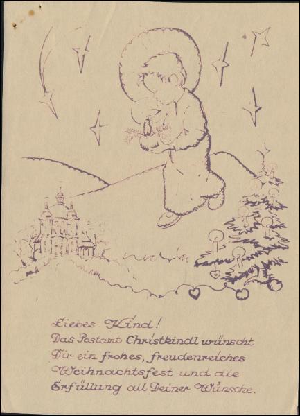 ANK KB 03 Kinderbrief Christkindl Nummer 3 Saison 1953/1954