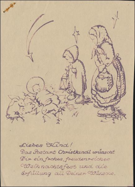 ANK KB 04 Kinderbrief Christkindl Nummer 4 Saison 1953/1954