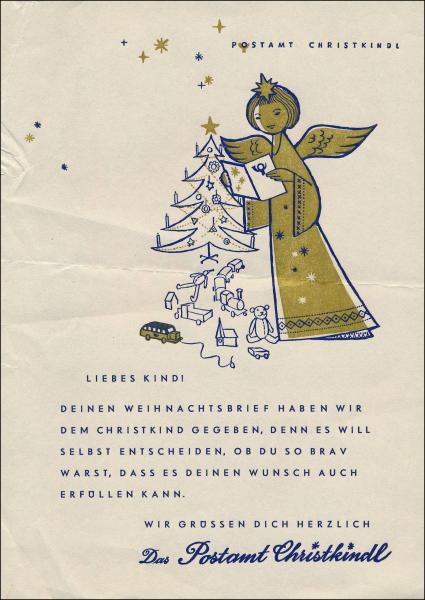 ANK KB 09 Kinderbrief Christkindl Nummer 9 ab Saison 1956/1957