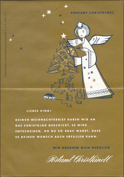 ANK KB 12 Kinderbrief Christkindl Nummer 12 ab Saison 1959/1960