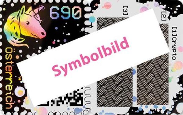 Set Crypto stamp Ausgabe 1.0 Motiv "Einhorn" mit allen 5 Farben