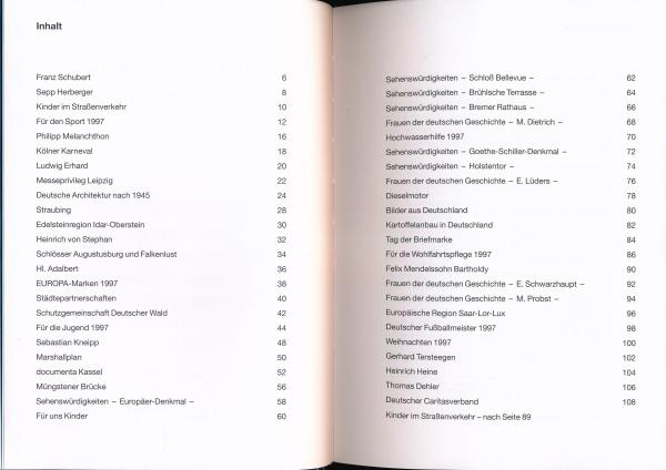 Die Postwertzeichen in Deutschland 1997