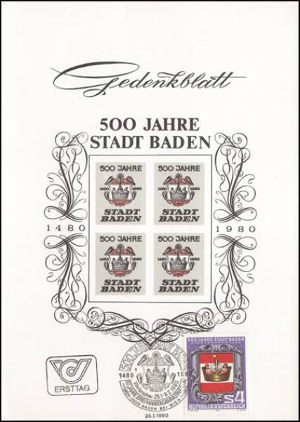 500 years old city of Baden