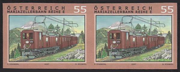 ANK 2690 U 2007 55 Ct. „100 Jahre Mariazeller Bahn“ ungezähnt