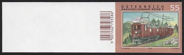 ANK 2690 U 2007 55 Ct. “100 Jahre Mariazeller Bahn” ungezähnt