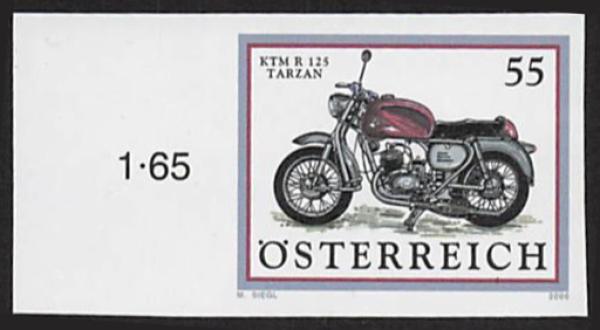 ANK 2642 U 2006 55 Cent “Motorräder” ungezähnt