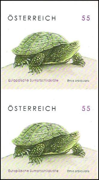 Pair of imperforate mark "turtle"