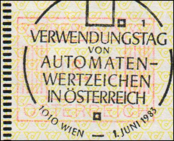 ATM 1. Ausgabe 1983 Schaltersatz mit OT Stempel