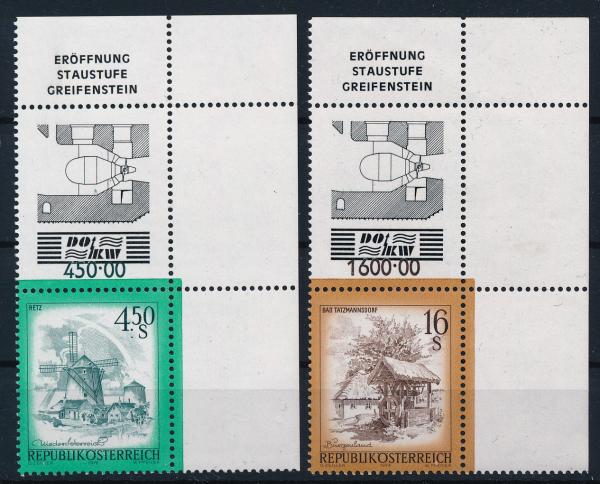 Allongen Weir Greifenstein 2 values corner margin pieces top right