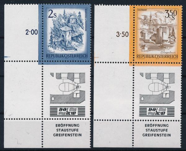 Allongen Staustufe Greifenstein 2 Werte Eckrandstücke unten