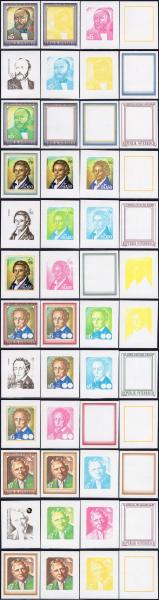 ANK 2085 U + Ph U – 2088 U + Ph U Naturwissenschaflter komplette Serie = 4 Marken UNGEZÄHNT