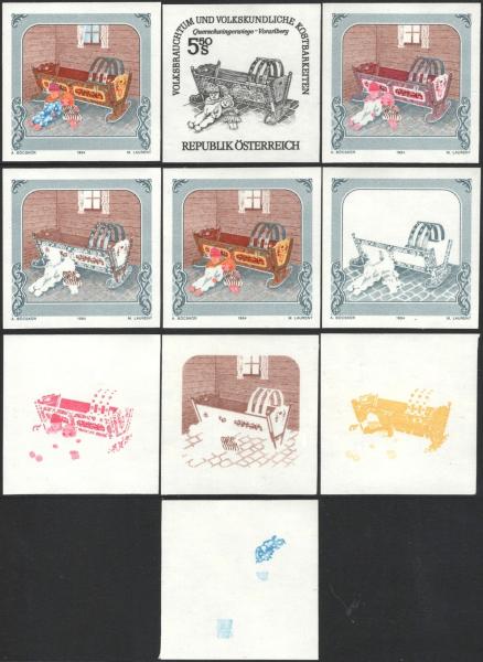 ANK 2146 Ph U – 2148 Ph U Volksbrauchtum und volkskundliche Kostbarkeiten kompletter Satz postfrisch