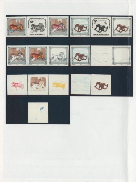 ANK 2146 Ph U – 2148 Ph U Volksbrauchtum und volkskundliche Kostbarkeiten kompletter Satz postfrisch