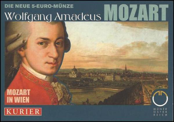 Mozart coin folder in Vienna