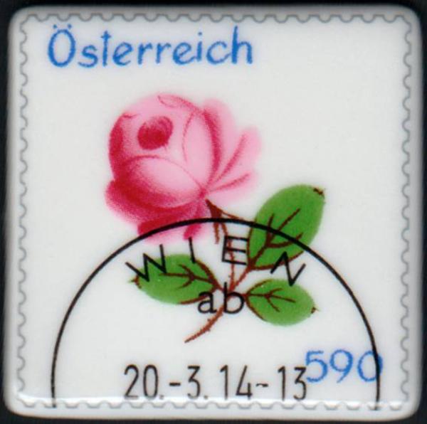 Porcelain stamp stamped