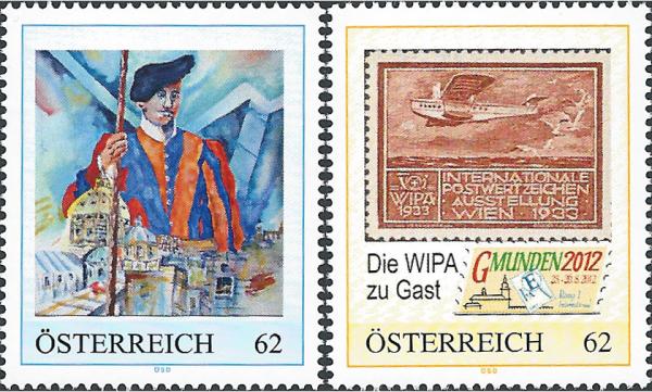 2 pers. stamps "Guard and Airplane"