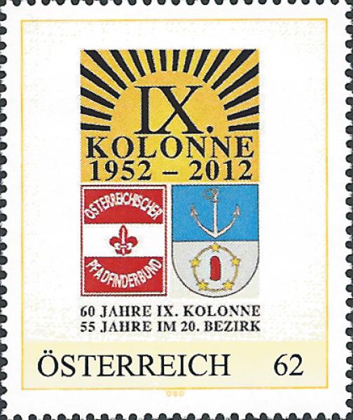 2 pers. stamps "IX. Column" and "Railway"