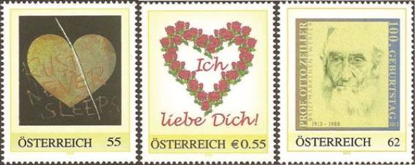 3 pieces of personalized stamps