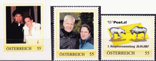 3 personalized stamps