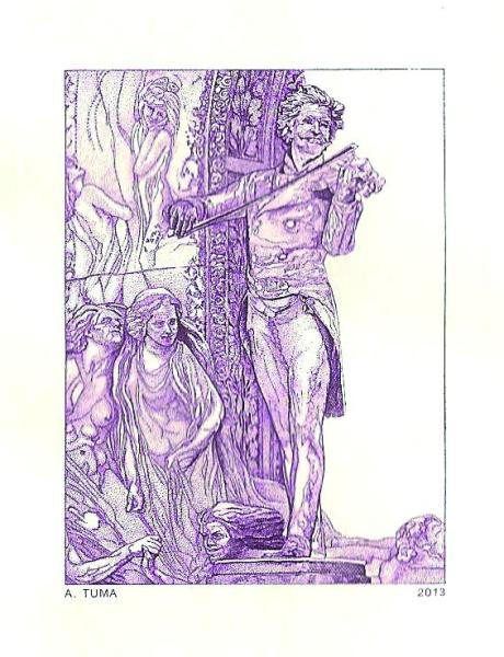 Original steel engraving by A. Tuma