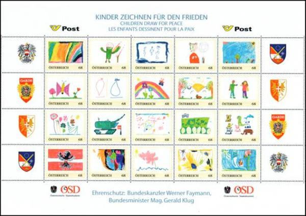 Personalized sheet "Children for Peace"