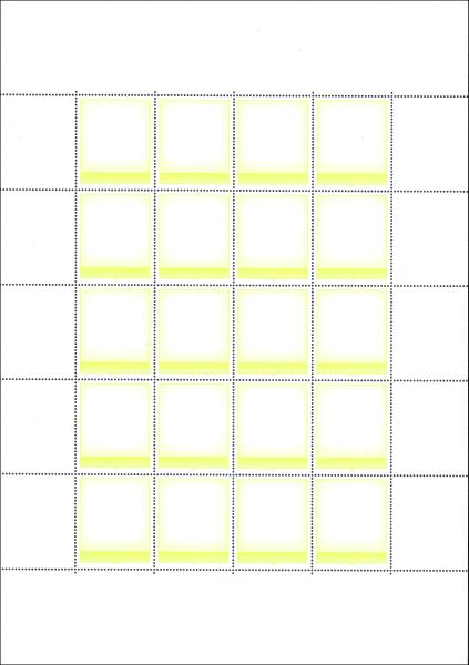 Pers. Arch orig. yellow sample stamps