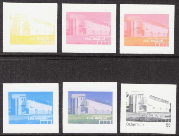 ANK 2701 Phd 2007 55 C. „Museum Sammlung Essl“ in ungezähnten Farbphasen auf Kartonpapier