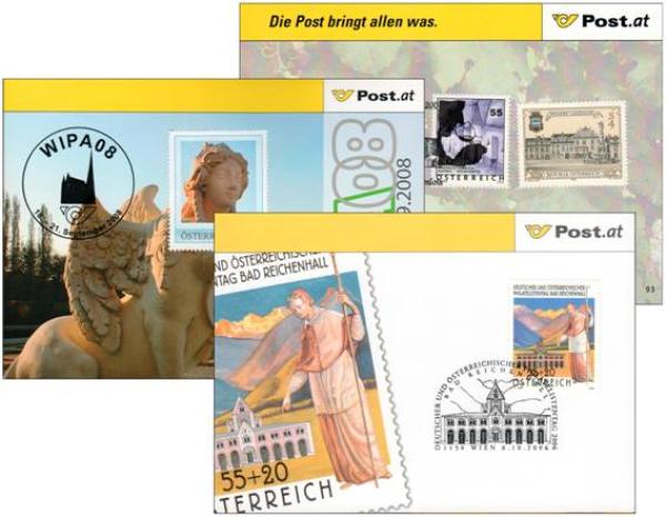 3 different post cards
