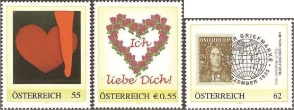 3 pieces of personalized stamps