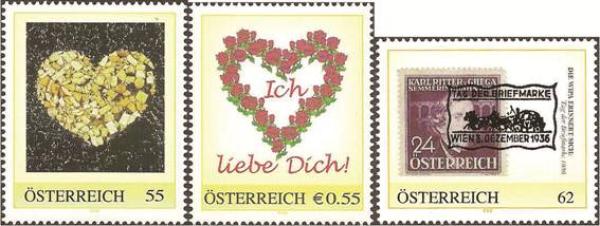 3 pieces of personalized stamps