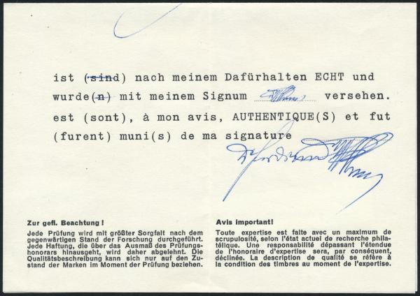 ANK 189 – Austria 1946 – Postage Due Stamp 3 Groschen with black overprint “PORTO” – certified by Wallner